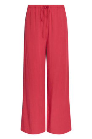 wide leg high waist broek roze