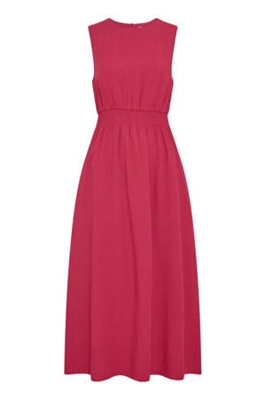 midi jurk roze