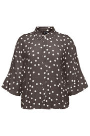 thumbnail: VERO MODA CURVE blouse Plus Size met stippen - bruin