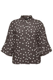 thumbnail: VERO MODA CURVE blouse Plus Size met stippen - bruin