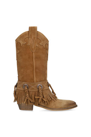 suède cowboy boots camel
