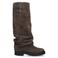 Sacha suède bikerboots met flap grijs