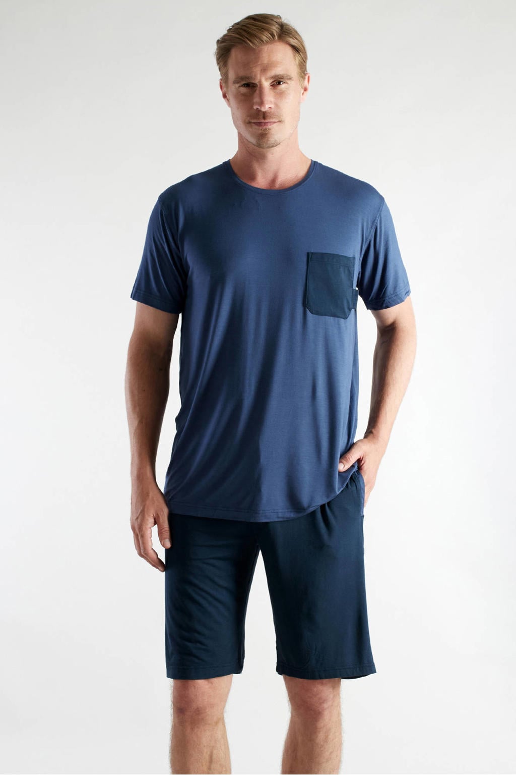CECEBA bamboe shortama - blauw