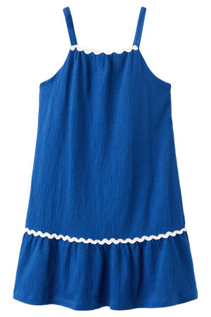 midi jurk blauw