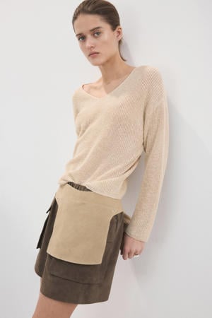 gebreide trui beige