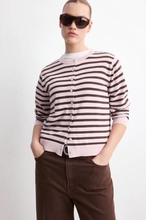 gestreept gebreid vest