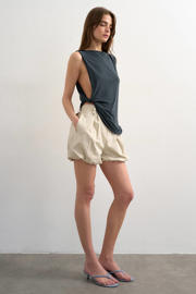 thumbnail: TOPSHOP straight regular waist cargo short ecru