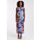TOPSHOP gebloemde maxi jurk lila