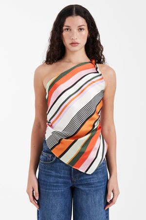 gestreepte asymmetrische top multi