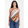 TOPSHOP gestreepte asymmetrische top multi