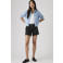 Levi's straight high waist short black denim