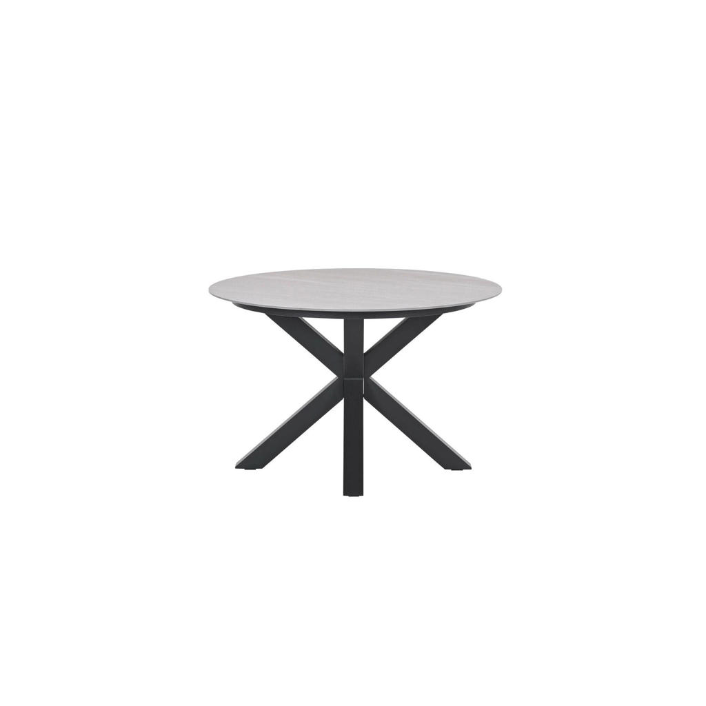 Garden Impressions Lowland tafel - Ø120 cm - carbon black - Centostone Napoli sand