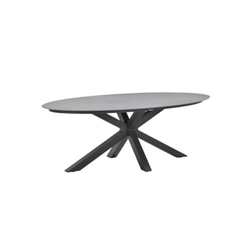 Garden Impressions Scotland tafel - 230x115 cm - carbon black - Centostone Napoli grey afbeelding