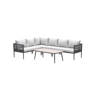lounge hoekbank Teramon - donkergrijs