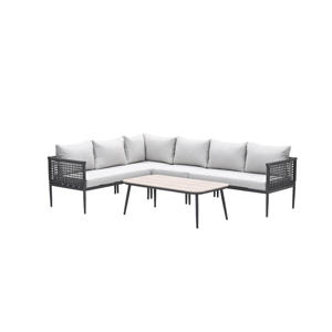 lounge hoekbank Teramon - donkergrijs