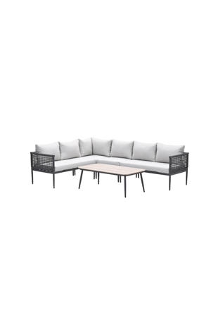 lounge hoekbank Teramon - donkergrijs