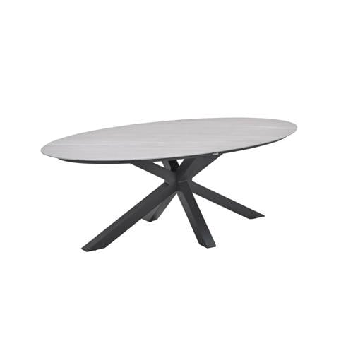 Garden Impressions Scotland tafel - 230x115 cm - carbon black - Centostone Napoli sand afbeelding
