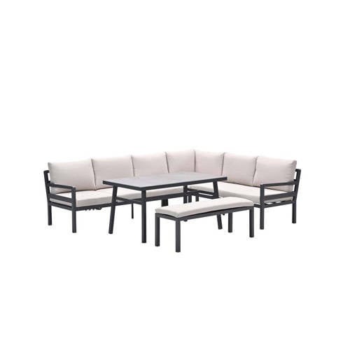 Garden Impressions Corsica lounge diningset (rechts) – Grijs
