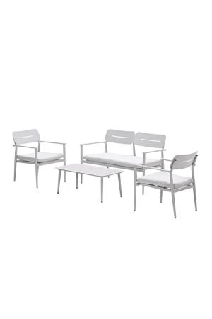 Morella loungeset - 4-delig - taupe - valley sand 