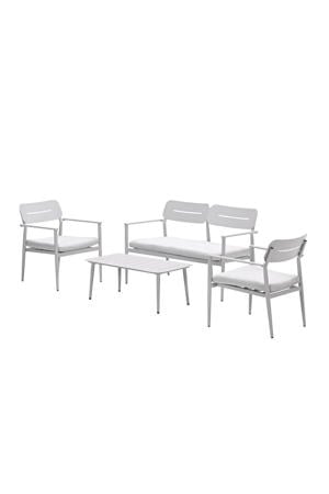 Morella loungeset - 4-delig - taupe - valley sand