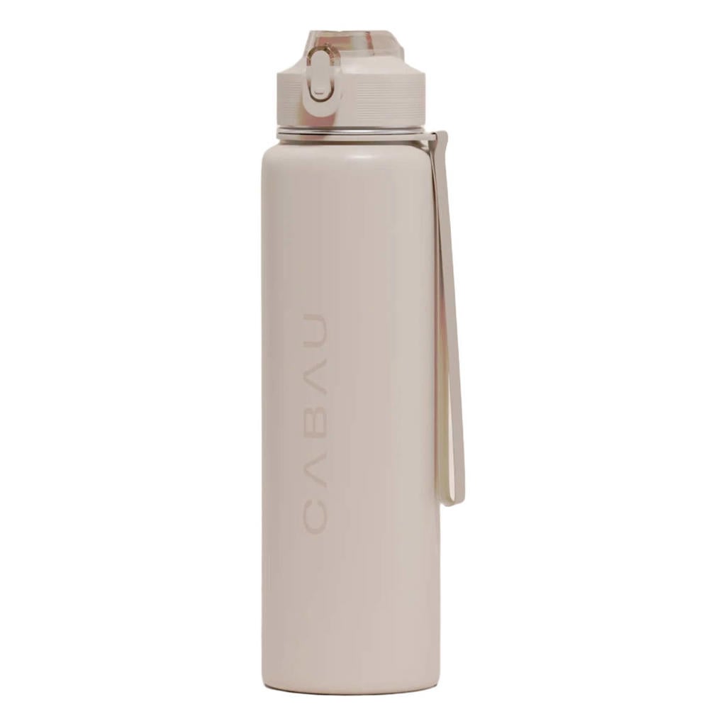 Cabau Lifestyle drinkfles Steel Bloom beige