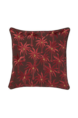 sierkussen Laura Chocolate & Coral (50x50x10 cm)
