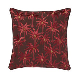 sierkussen Laura Chocolate & Coral (50x50x10 cm)