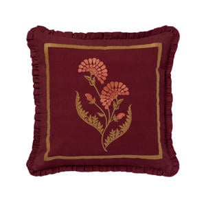 sierkussen Carry Burgundy & Caramel (50x50x10 cm)