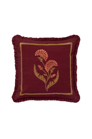 sierkussen Carry Burgundy & Caramel (50x50x10 cm)