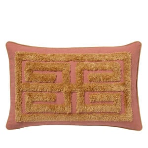 sierkussen Cleo Blush & Raffia (60x40x10 cm)