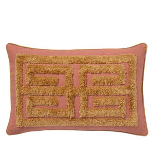 sierkussen Cleo Blush & Raffia (60x40x10 cm)