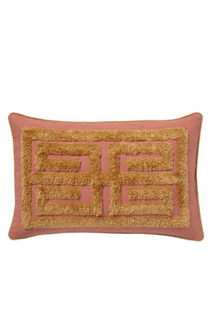 sierkussen Cleo Blush & Raffia (60x40x10 cm)