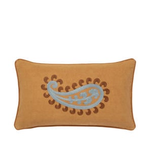 sierkussen dubbel zijde Siena Raffia & Smokey Blue (50x30x10 cm)