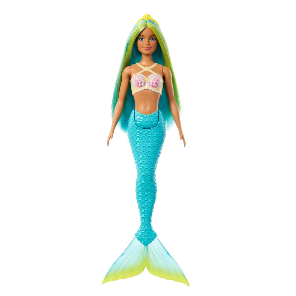 Barbie Fantasy Zeemeerminpop Groen/Blauw Haar