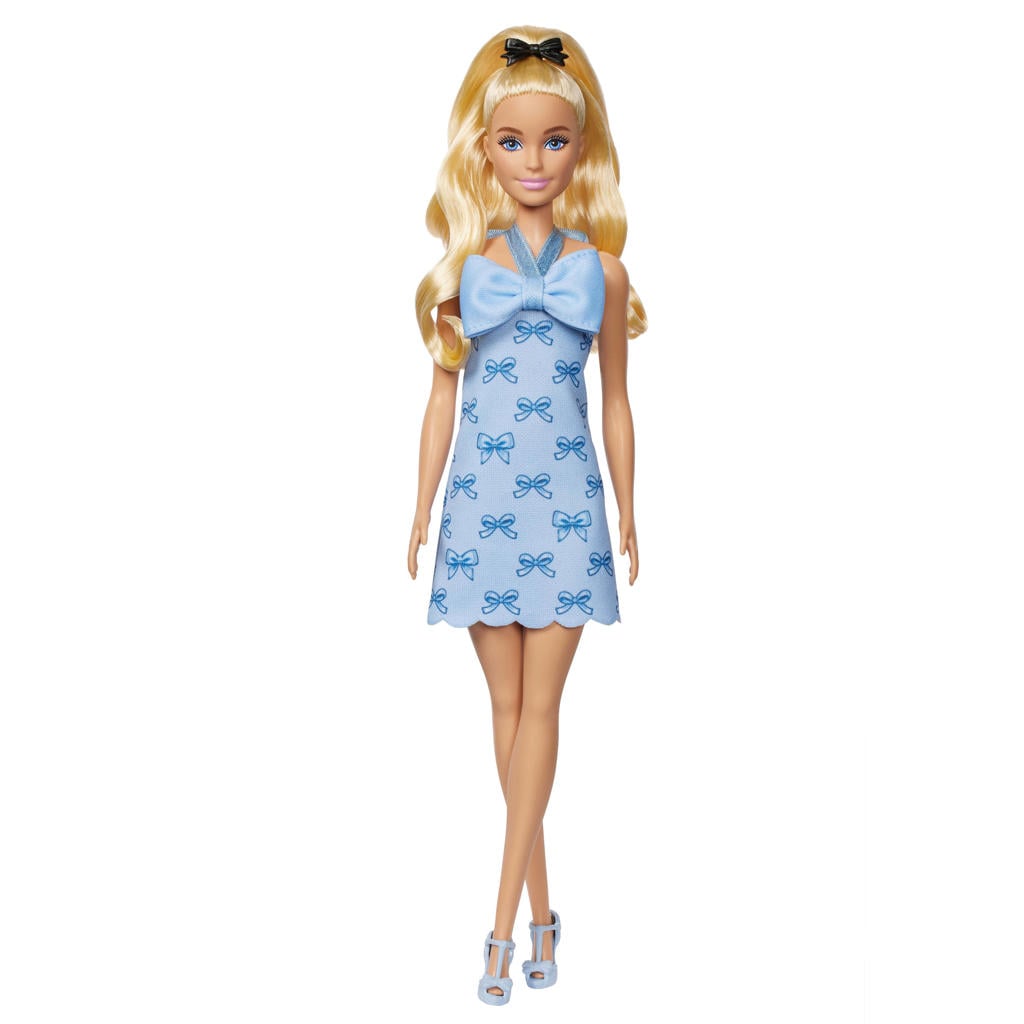 Barbie Fashionista Blauwe Strikjes Pop