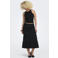 ONLY midi rok broderie zwart