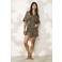 ONLY regular high waist casual short met panterprint bruin