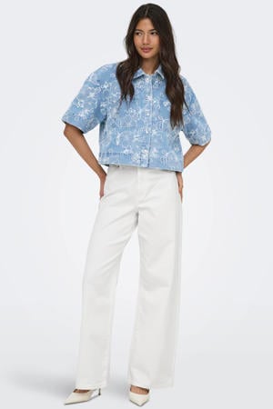 Onlmadison-Sille Hw Wide Pocket Pant Pnt high waist wide leg jeans ecru