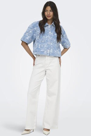 Onlmadison-Sille Hw Wide Pocket Pant Pnt high waist wide leg jeans ecru