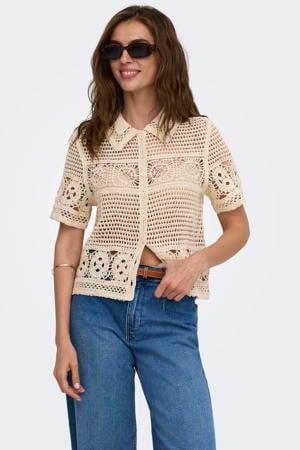 top crochet crème
