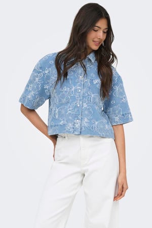 blouse light blue denim