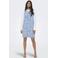ONLY korte jurk light blue denim