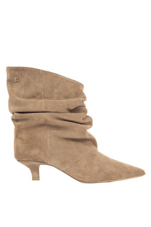 Jenna-2 suède enkellaarzen beige