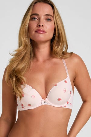 voorgevormde beugelbh Plunge roze