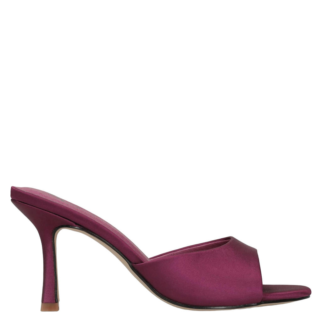 Aubergine dames Sacha muiltjes van satijn