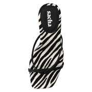 thumbnail: Sacha leren muiltjes met zebraprint zwart