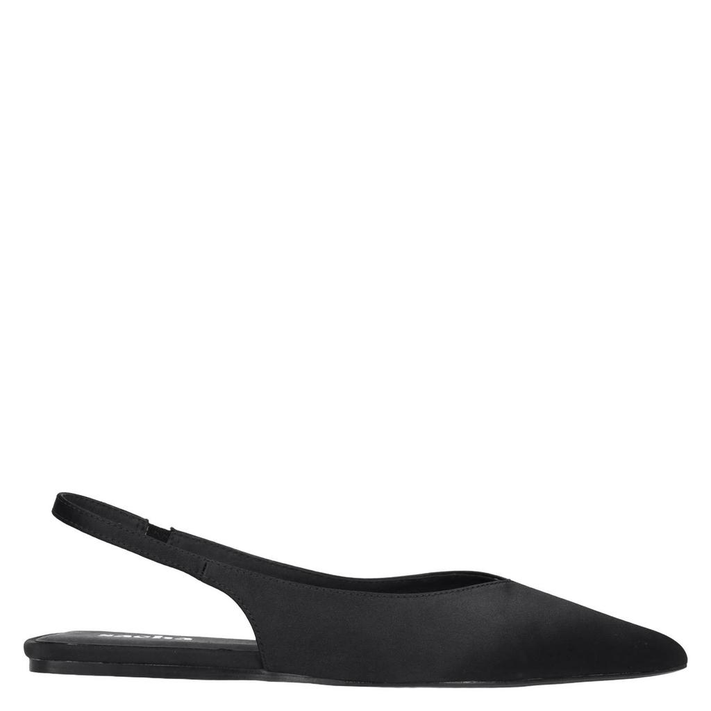 Zwarte dames Sacha slingback loafers van textiel