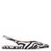 Sacha slingback loafers met zebraprint zwart/wit