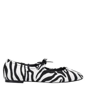 ballerina's met zebraprint zwart/wit