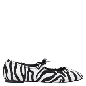 ballerina's met zebraprint zwart/wit